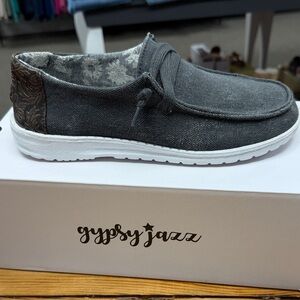 Gypsy Jazz Charcoal and Brown Loafers